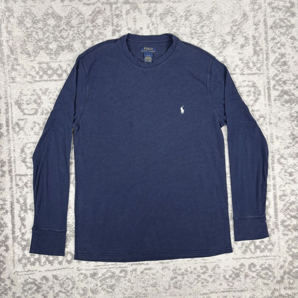 Polo Ralph Lauren Waffle Knit Thermal Long Sleeve Pony Logo Shirt Kid Size Large